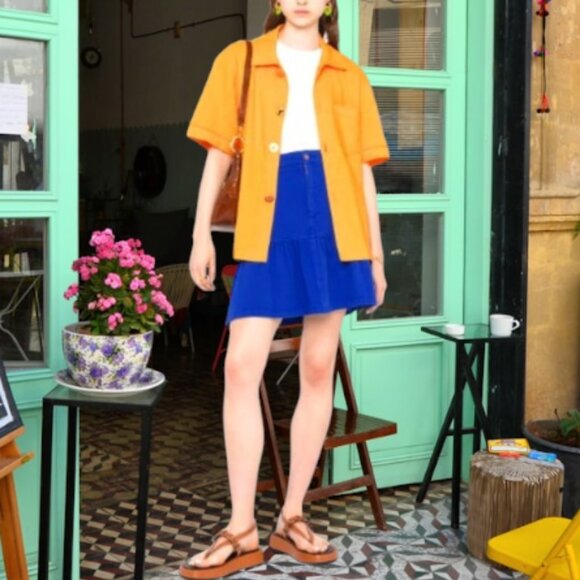 RARE Chloe Skirt • Abyssal • Blue Flounced Skirt | Size 38 (FR) - Picture 1 of 12